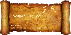 Faragó Vilma névjegykártya